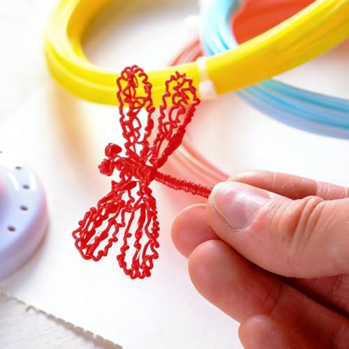 Pack of 300 3D Pen Filament for 3Doodlers Start Pen, 20 Colours 2.5 mm PCL Low Printing Temperature 3D Printing Pen Refill Pack, Low Temperature Refills Compatible with 3Doodler Start+ P