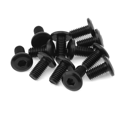 264 pcs Black Finish 304 Stainless Steel M6 Flat Head Hex Socket Cap Screws Countersunk Bolts Screws Nuts and Washers Assortment Kit