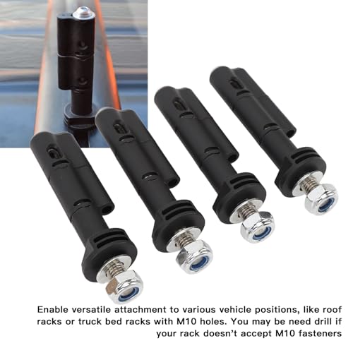 Mounting Pins for Recovery Boards, 4PCS 17mm Traction Boards Mounting Pins with Padlock for MaxTrax MKII Recovery Boards, Mounting Pins Kit Anti Theft Safety Pins Kit