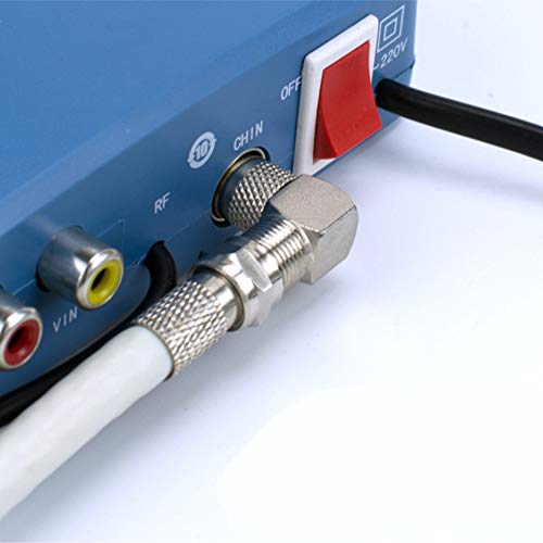 Greluma 4pcs 90 Degree F Type Female to PAL Male/Female Right Angle Satellite Antenna RF Coaxial Adapter F TV Connector Angle-4