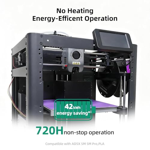 3D Printer Platform 235×235mm Phaetus Conweb Cool Build Plate for Adventuer 5M/ 5M Pro/AD5X: Dual Sided Smooth Fine Texture Spring Steel Sheet Keep Printing 720H Saving Energy 42kwh Purple