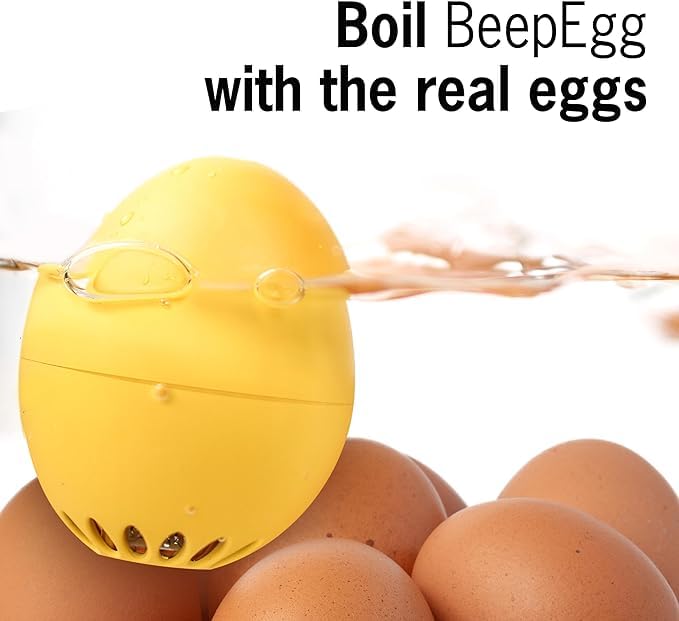 Basic Green – Egg Timer for Boiling Eggs – Musical Egg Cooker for Soft, Medium, Hard Boiled Eggs – Food Safe – Singing Floating Egg Timer – Egg Cooker for 3 Levels of Doneness - Brainstream