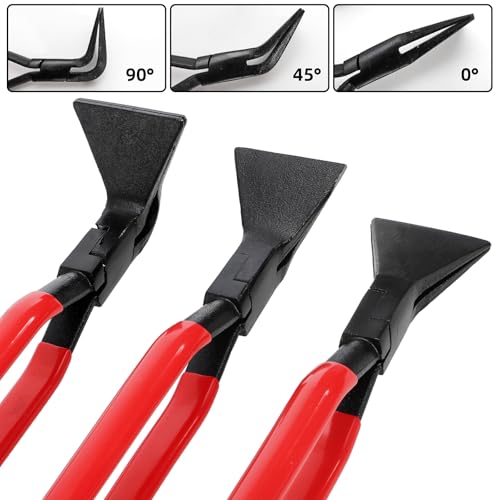 Covzoe 3 Pieces Hand Seamer Sheet Metal Tools with Straight, 45°, 90° Jaws