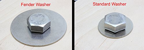 Bolt Dropper 3/8" x 1-1/2" Stainless Fender Washer, (100 Pack), 18-8 (304) Stainless Steel Flat Washer, 0.406" ID x 1.5" OD x 0.050" Thick, Plain Finish Metal Washer by Bolt Dropper 3/8" x 1-1/2" OD (100 pcs)