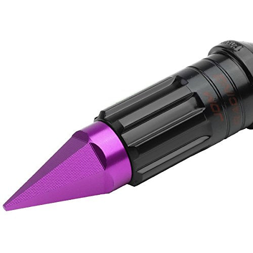 DNA Motoring LN-ZTL-9032-15-PP 16Pcs M12 x 1.5 25mm OD/75mm Height Open End Style Wheel Lug Nuts + Lock Nut + Key + Extension Adapter, Purple