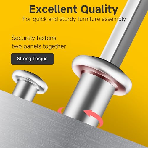 Mywish 10Sets M6 x 30mm Flat Head Hex Socket Cap Screws Bolts and Barrel Nuts Kit & 224Pcs M6 Bolt x 12/16/20/25/30mm, M6x1.0 Bolt, Flanged Hex Head Bolts with Flange Nuts Washers, 304 Stainless Steel