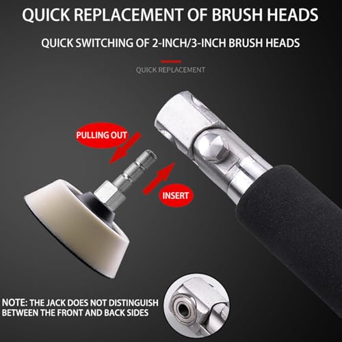 Bowl Sander Kit For Woodturning/Wood Lathe，with Rotatable Spindle Head 2 Inch 3 Inch Pads