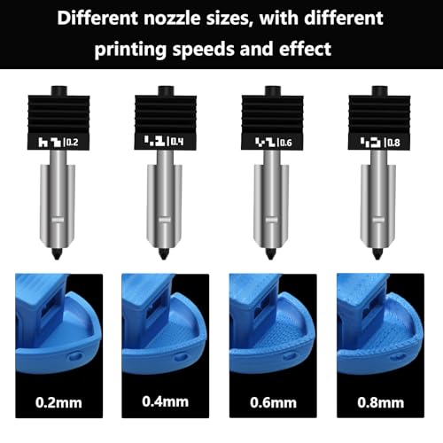 2PCS 0.4MM X2D/P2S Hotend, Quick Swap Hardened Steel Nozzle Print Head Hot End Replacement Kit with Extra 2PCS 0.4MM Nozzles & Silicone Socks for Bambu Lab P2S/H2D/H2C/H2S 3D Printer
