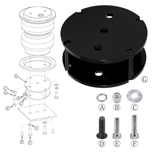 2" Airbag Lift Spacer for Lifted Trucks – Air bags lift for Lifted Vehicles Compatible with Firestone, Air Lift Suspension Kits and other brands (Replaces Ride Rite 2366, Air Lift 52420)