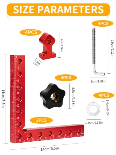 2PCS 5.5" 90 degree aluminum Corner Clamp for Woodworking 2pcs