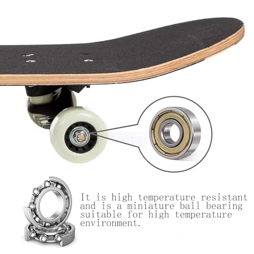 TA-VIGOR 10Pcs 628-2RS Deep Groove Ball Bearings, z4 8mm x 24mm x 8mm Double Sealed Industrial Bearings, Chrome Steel Skateboard Bearings for Motor Electrical Instrument Equipment 628-2RS（10Pcs)