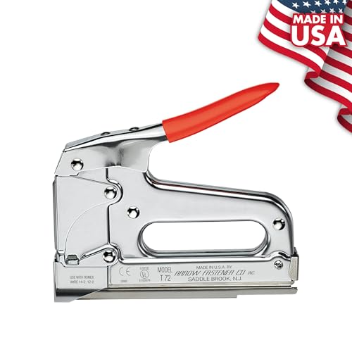 Arrow T72 Heavy Duty Wire and Cable Staple Gun, Manual Stapler Modern