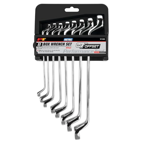 Performance Tool W1086 8-Piece Offset Metric Box Wrench Set