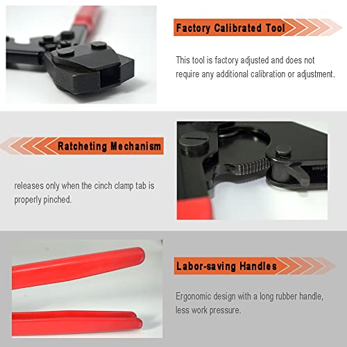 TTFLEX RV Pex Repair Kit with Cinch Tool, Pipe Cutter & 1/2" Brass Fittings PEX Tool Kit B - 1/2"
