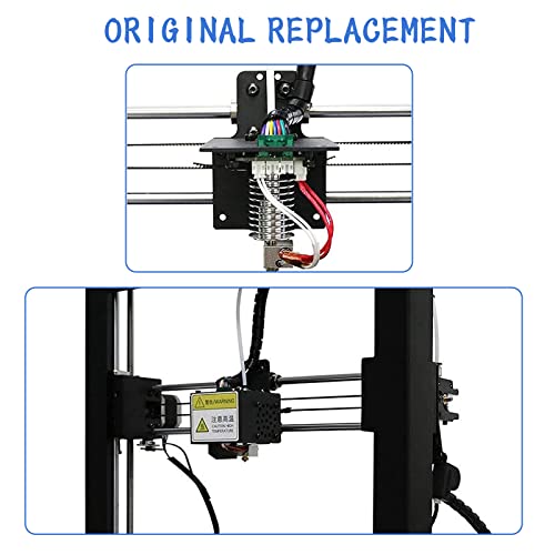2 Pieces Replacement Straight-Type Metal V5 J-Head hotend extruder for anycubic i3 mega extruder 3D Printer Accessories extruder anycubic Head (White) Pack of 2