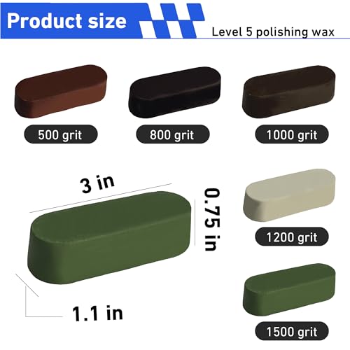 8" Airway Buffing Wheel Kit - 9Pcs Aluminum Metal Polishing Set with 5/8" Arbor Hole & Polishing Compound, Compatible with Angle Grinder for Mirror Finish