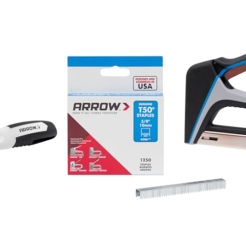 Arrow T50XKIT1000 TacMate Heavy Duty Staple Gun Kit with 1,000 Staples and Puller, New