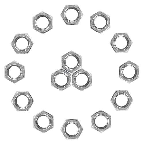 100 Pieces 1/2"-13 Stainless Hex Nut, Stainless Steel (304) 18-8 Nuts