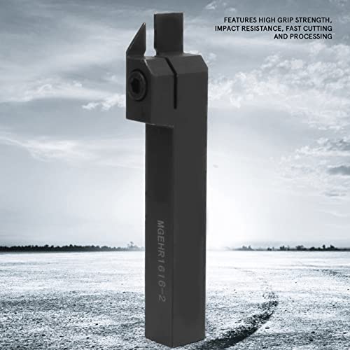 Lathe Parting Off Tool Stainless Steel Lathe Parting Tool 100mm MGEHR1616‑2 CNC Lathe Turning Tool Holder with 10PCS MGMN200-G Inserts + Wrench, for Semi-Finishing and Finishing