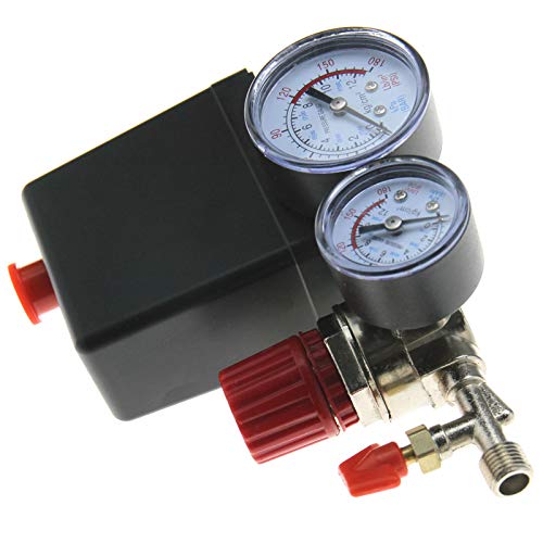 Air Compressor Pressure Valve Switch Control Relief Regulator Gauges 90-120 PSI