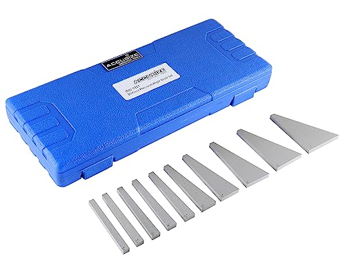 Accusize 10 Pc Precision Angle Block Set, 1-30 Deg Range
