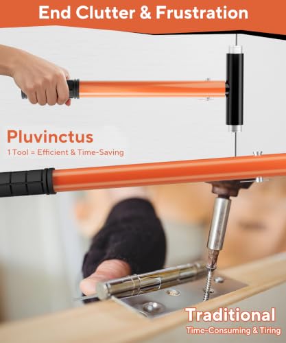 Pluvincuts Door Hinge Adjustment Tool, 4-in-1 Hinge Gap Adjuster Wrench Orange