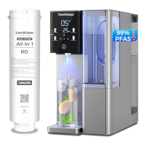 CT100-RO Replacement Filter | 𝐑𝐞𝐯𝐞𝐫𝐬𝐞 𝐎𝐬𝐦𝐨𝐬𝐢𝐬 RO Filter Cartridge for CT910/C5/CT910G Series | 100GPD 12-24 Months | NSF/ANSI372,42,58, Reduce TDS PFAS (CT100-RO) RO-3.25 x 3.25 x 12.6 inch