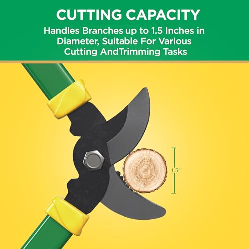 Miracle-Gro 24 in. Bypass Lopper for Tree Branch Trimming and Pruning – Heavy-Duty Branch Cutter with Ultra-Sharp Carbon Steel Blade, 1.5 in. Cutting Capacity and Comfort Grip Handles Bypass Lopper 24"