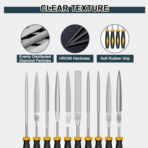 Hanboost 16Pcs 3D Printer Accessories for Cleaning and Finishing, High-Carbon Steel Needle Files, Polishing Bars & Tweezers Set for 3D Printing Enthusiasts, Model Builders and DIY Makers