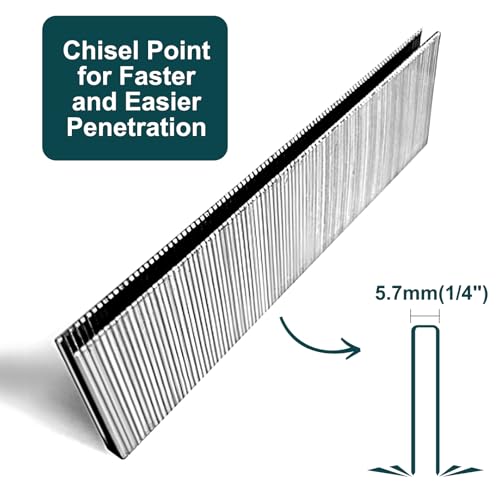 18 Gauge Norrow 1/4" Crown Staples 1-1/2 Inch,2000-Pack 1-1/2" -2000 PCS