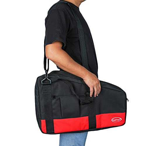 MELOTOUGH Heavy Duty Framing Nail Gun Tool Bag with Extra Storage Pockets, Mini Kneeling Pad with Carabiner Clip, Portable 1 Inch Thick NBR Foam Kneeling Pads for Work Construction, Mechanics, Plumber