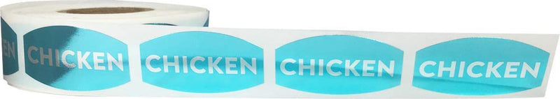 Chicken Grocery Store Food Labels .75 x 1.375 Inch 500 Total Adhesive Stickers