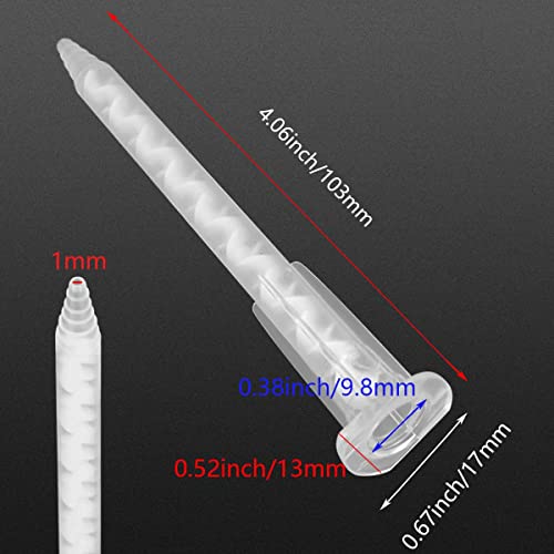 100 Pieces White Epoxy Mixing Tips Nozzles Straws Mixer and 10 Pieces White Mixing Nozzle Connector for Epoxy Tubes Static Tips