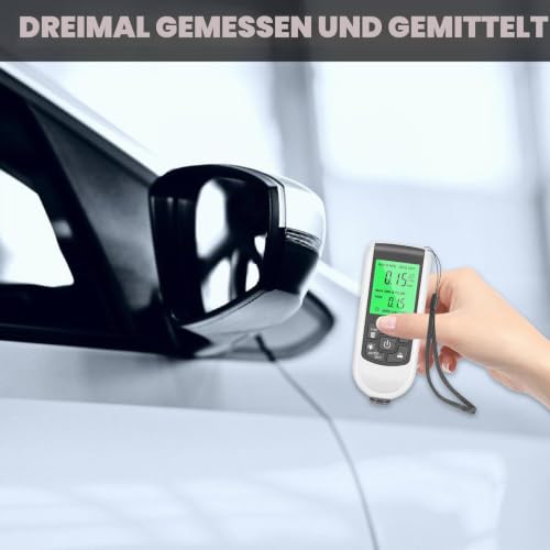 Car Paint Gauge, Paint Thickness Gauge for Car, Digital Coating Thickness Gauge with Backlight LCD Display, Thickness Gauge for Measuring Paint Thickness in the Automotive Industry