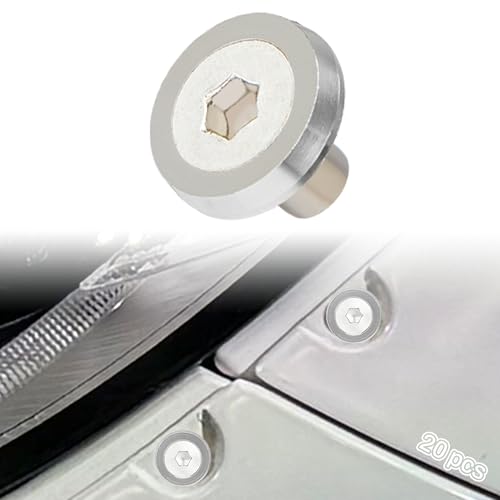 Fender Flare Hardware Kit M6 Flat Silver Aluminum Washer S.S Bolt 20 Pcs Silver Washer-Silver Bolt