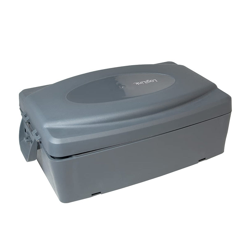 LogiLink LPS223 - weatherproof electronics box for outdoor use in gray with dust and splash protection (IP54), 32x21x11.5cm 32 x 21 x 11.5 cm single