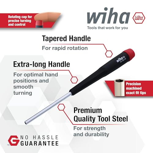 Wiha 26592 Nut Driver Set, 7 Piece, Metric, Precision Handle, Extra-Long, Chrome-Plated Metric Set
