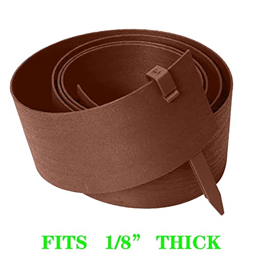 Garden Landscape Stakes 25 Pcs,10 Inch Lawn Edging Plastic Stakes for Outdoor Decorations,Edging & Terrace Board-Brown 25 pack brown