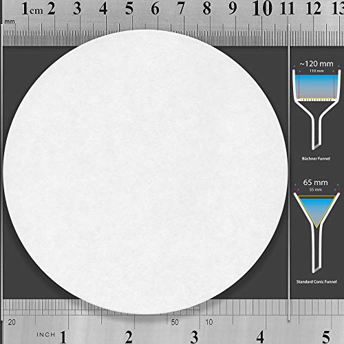 11 cm Laboratory Filter Paper, Quality Standard Grade 2 - Slow Flow 110 mm (100 Discs) 11cm Durchmesser