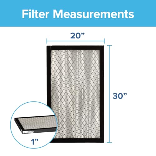 Filtrete 20x30x1 Air Filter, MERV 14, MPR 2800, 2 HVAC Filters White