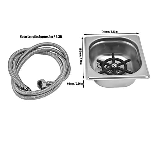 Mumusuki Automatic Glass Cup Washer for Kitchen Sink Accessories, Stainless Steel Glass Rinser Coffee Milk Tea Cup Cleaner for Home Kitchen Hotel Bar Restaurant