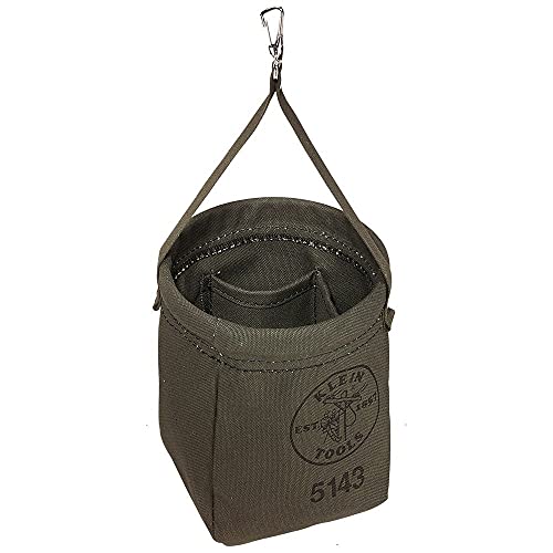 Klein Tools 51A Tool Pouch, Utility Pouch for Carrying Nuts and Bolts, with Interior Pocket, No. 10 Canvas, 9 x 3.5 x 10-Inch Pouch + Bag