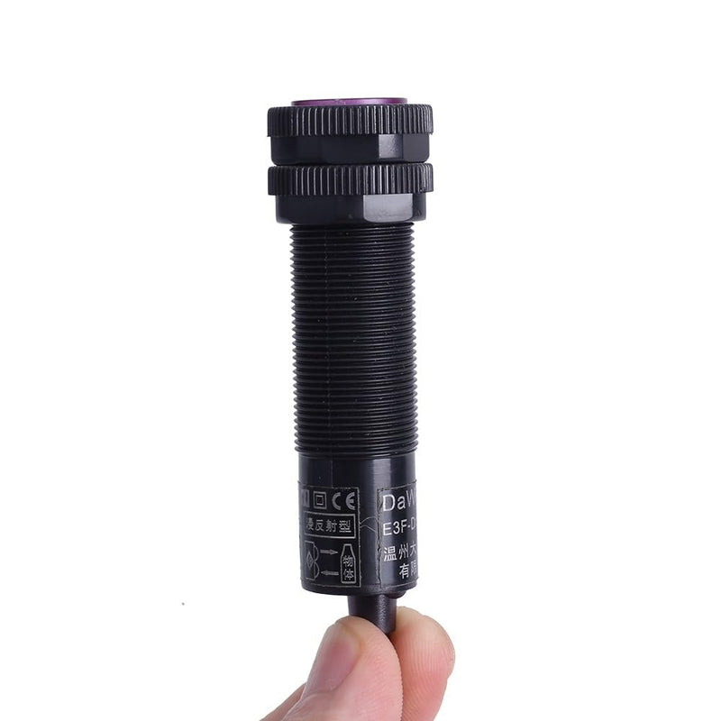 Infrared light barrier, E3F-DS50C4 DC 6V-36V 300mA 50cm Adjustable diffuse light barrier sensor optical THREE lines NPN NO (Normally Open) proximity switch