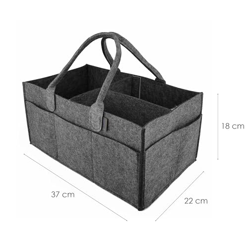 IDEA HOME AVR Felt Bag SORT.IT Organiser with Compartments Foldable 15 L