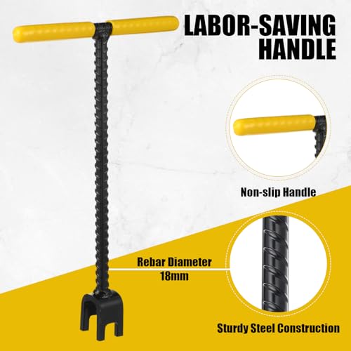Water Meter Key 12 Inch Enforced Steel Wrench T-handle with 4-way Multi-functional Universal Cross Key Brass Water Meter Box Tool for Curb Main, Underground Stop, Waste Valves (Yellow, Gold) Yellow, Gold