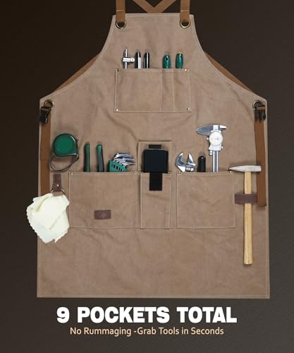 ARCFOX Black Tool Belt Pouches and Canvas Woodworking Apron