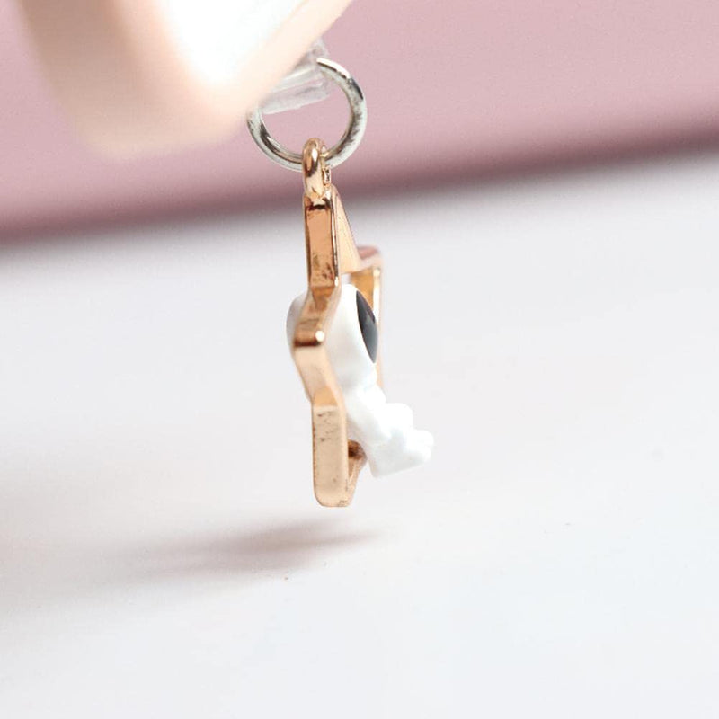 Gold Cute Astronaut Dust Plug Charm Cute Charge Port Anti Dust Plug USB Type C Plug for Earphone Jack Stopper Cap Penda X5m2, Cell Phone Anti-Dust Plugs, Maintenance, Upkeep and Repairs