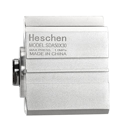 Heschen Compact Aluminum Air Cylinder SDA 50-30 Bore 50mm Stroke 30mm