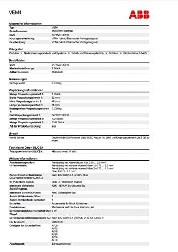 abb-entrelec – Kit Interlocking Mecanico Electrico/A vem4