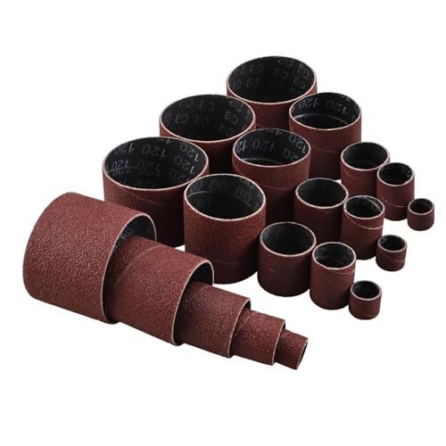 BOOMSTART 25 Pieces Sanding Roller Set, Sanding Rollers for Drill with Box, Sanding Sleeves Sanding Paper Sanding Belt Sandpaper, 80 and 120 Grit